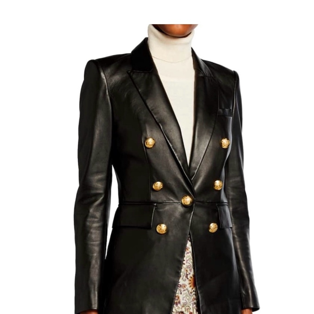 Veronica Beard Black Blazer with Gold Buttons